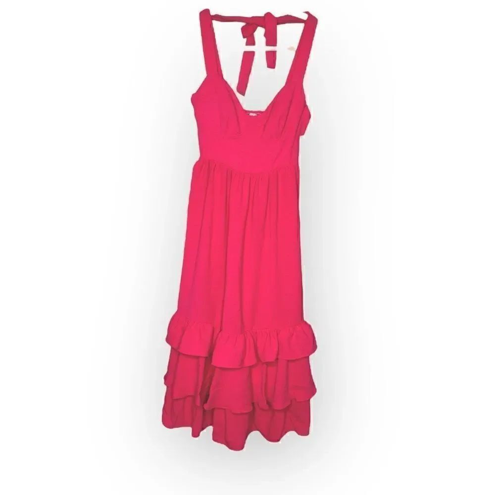 Sofia Vergara pink bustier midi dress size xs new with tags 100-% polyester